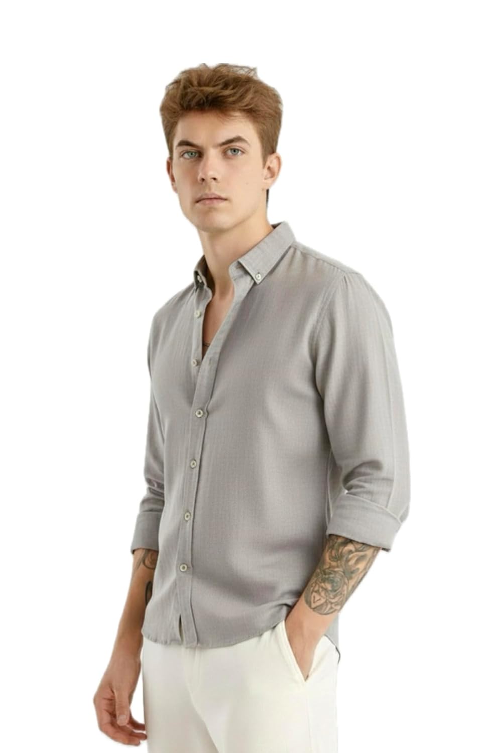 Men’s Premium Linen Cotton Shirt | Solid Black Full Sleeve Casual & Formal Shirt for Men by My Aura